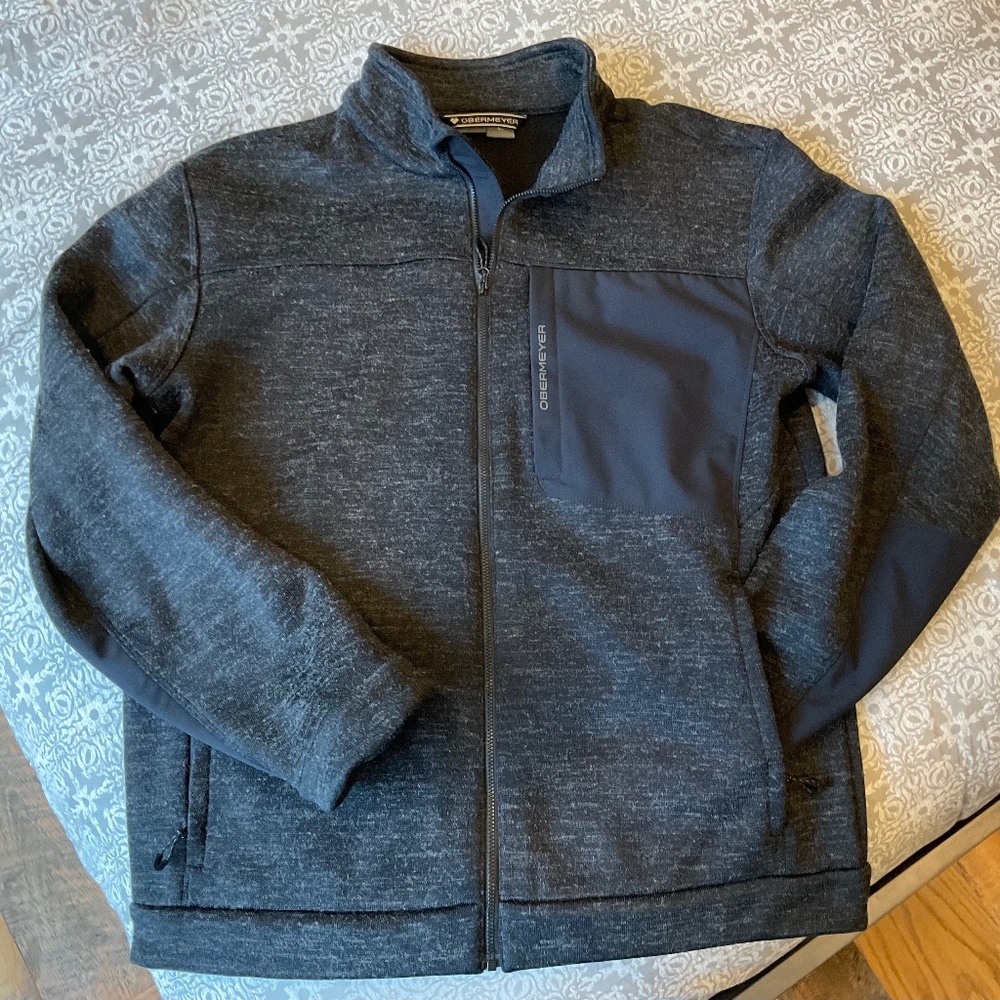 Obermeyer Mid Layer Fleece Jacket, Men’s Large, Black